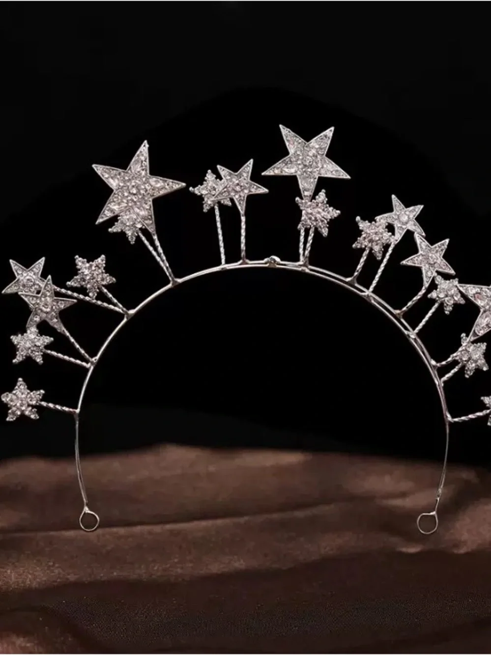 Silver Star Rhinestone Headband - Sparkling Hair Accessory